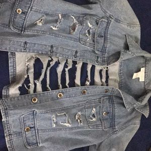 distressed jean jacket for kids